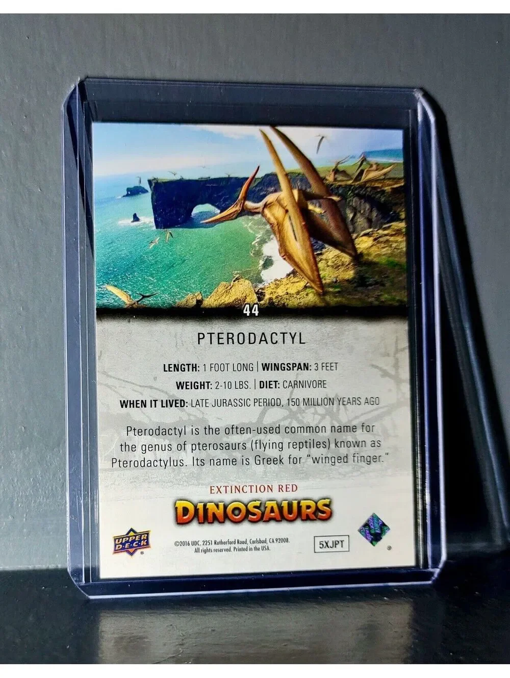 2015 Upper Deck Dinosaurs Pterodactyl Extinction Red Parallel #44 Card